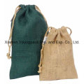Fashion Custom Eco-Friendly Reusable Natural / Black Jute Shopping Bag