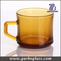 150ml Taza de vidrio ámbar sólido con mango