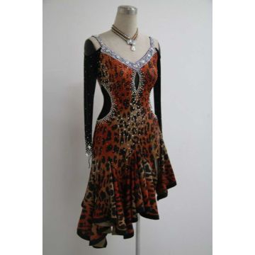 Cheetah latin dance dress