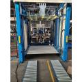 Automatic flip flop pile turner stacker with auto pallet feeding