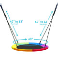 Colorful Rainbow Adjustable Hanging Outdoor Tree Net Swing