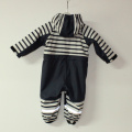 Sapphire/White PU Stripe Conjoined Raincoat/Overall for Baby/Children