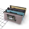 Hot selling custom cute cat canvas pencil case