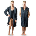 Swim impermeável parka manga removível Long Coat Poncho