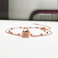 Simple rose gold 11 inch bridal anklet designs