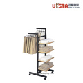 Garment Metal Frame Wooden Clothing Display Racks