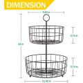 2 Tier Round Fruit Bowl Vegetables Storage Basket