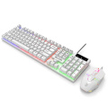 Teclado e mouse com fio RGB para computador desktop de escritório