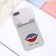 Stretchy Lip Stick on Cell Phone Wallet Holder