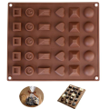 Molde flexible de silicona de chocolate de 30 cavidades