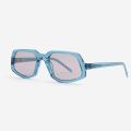 Rectangle and Dimensional Acetate Unisex Sunglasses