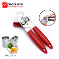 Durable Stainless Steel Can Opener with Plastic Grip