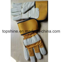 Hot Sale Industrial Safety Cowhide Split Leather Worker Labour Luvas