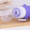 Accessoire portatif de bouteille de shampooing de silicone de mini voyage ensemble