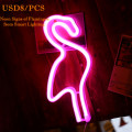 Pink Flamingo Neon Sculpture Light Sign Wall Art