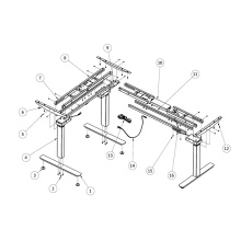 Bureau électrique Smart Desk réglable en hauteur