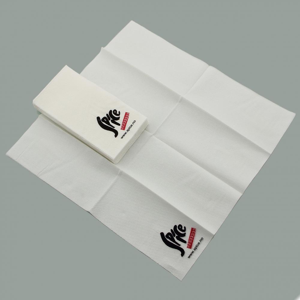 Eco-friendly folding napkins in the packaging bag