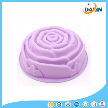 BPA Free Rose Forma ferramentas de cozimento Non-Sticky Silicone Bolo Mould