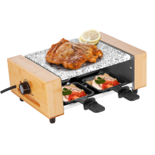 4 Personen BBQ Grill mit Bambusgriff