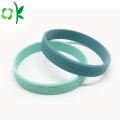 Single Color Debossed Bangles Waterproof Silicone Wristbands