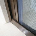 Fiberglass retractable screen door for french doors