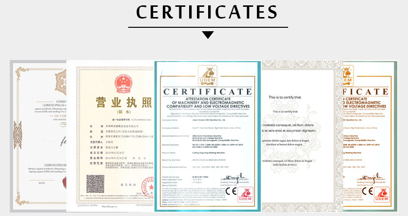 FIBER LASER CUTTING MACHINE Certificate