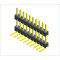 Ph2,54 mm (.100 &quot;) Einzelzeile Doppelte Kunststoff Rechtswinkel Dip 90 ° Pin Header PCB -Stecker