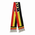 Custom satin fabric Belgium flag design football scarfs