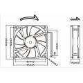 12V 24V DC 92mm Axial refroidissement ventilateur 92X92X25mm