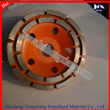 Double Row Diamond Grinding Cup Wheels for Concrete