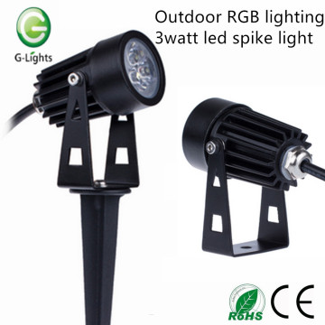 Outdoor RGB lighting 3watt led spike light