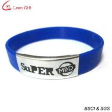 Custom Logo Silicone Bracelet with Metal Buckle (LM1638)