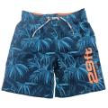 NAVY LEAVES PRINT BOY'S SWIM SHORTS