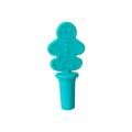 green silicone wine stopper