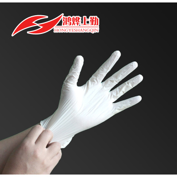 Gants jetables en vinyle blanc