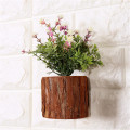 Stump Flowerpot Wooden  Wall Hanging Decoraiton