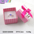 Custom Cute Ribbon Paper Ring Jewelry Boxes