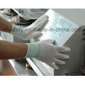 White/Hi Viz Yellow Nylon Work Glove with PU Palm Coated (PN8115)