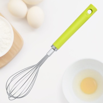 PP Handle Food Grade Stainless Steel Egg Whisk