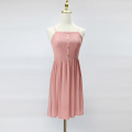 Pink suspender pleated dress