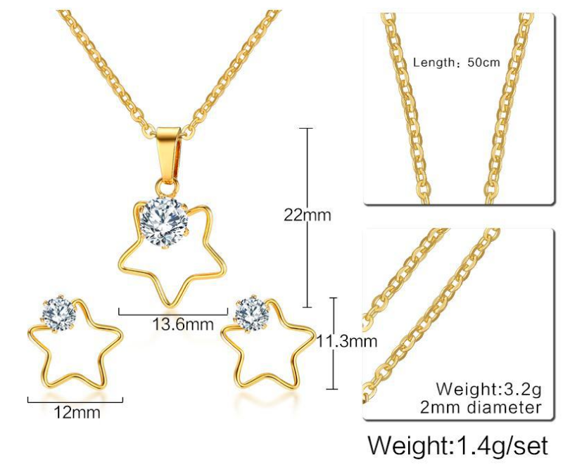 Bridal Gold Pendant Jewelry Sets 