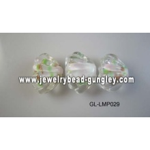 granos de cristal de Murano Shell forma con puntos de flor