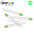 12V 3 mm LED verde incorporada de Resistencia DC