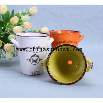 Enamel Decoration Small Lovely Flowerpot