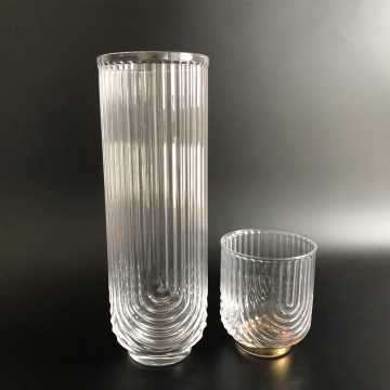 Carafe en verre fait main et gobelet d&#39;eau