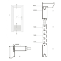 Perfiles de aluminio Puerta abatible lateral de 83 mm