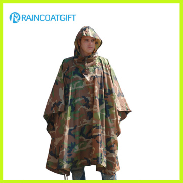 100% Polyester / Nylon Waterpfoof Poncho Camouflage