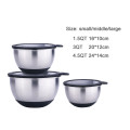 Kitchen silicone salad cake metal mixing bowl set