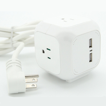 Fashion Safety Extended Wandsteckdose mit uns Stecker 4 Steckdosen Dual USB Ports Adapter