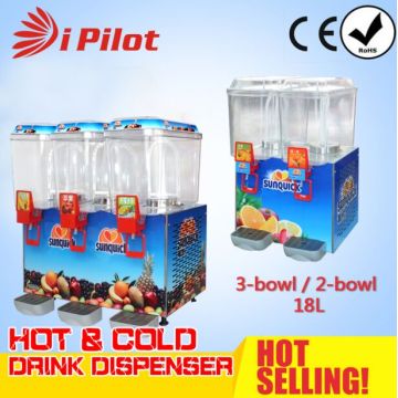 Máquina de bebida quente e fria 2-Bowl 18L Drink Dispenser